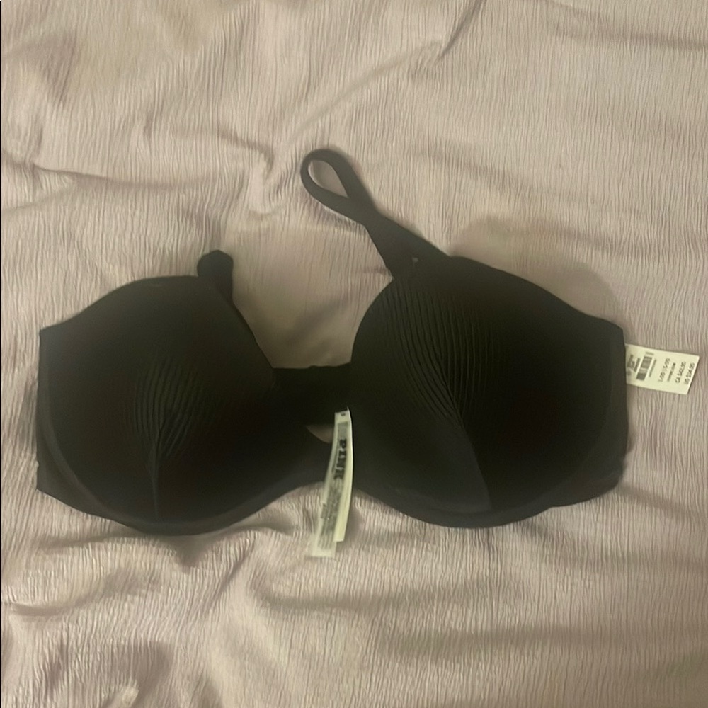 VS Pink Black Underwire Swim Bikini Top